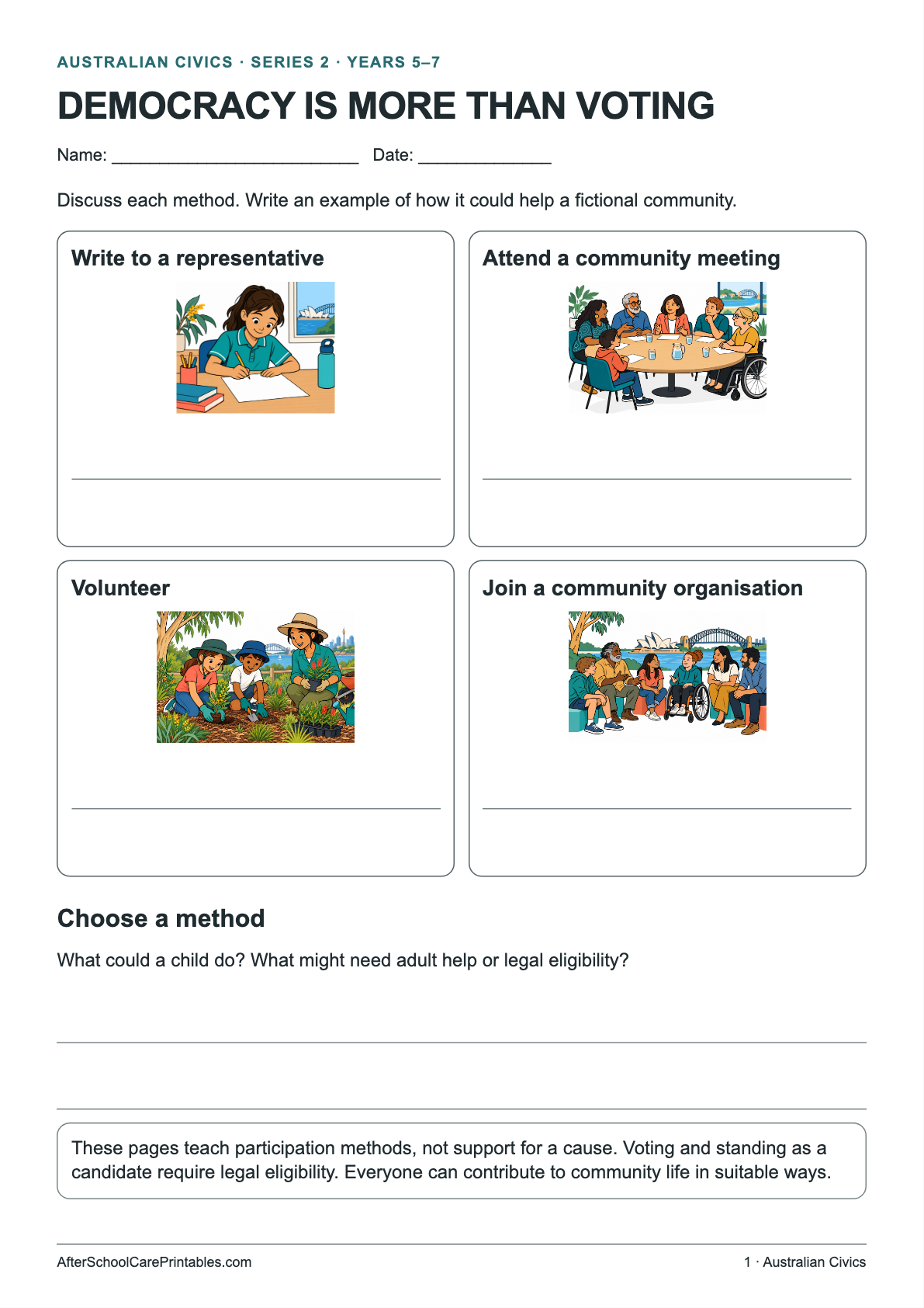 How Can I Participate? printer-friendly first student page