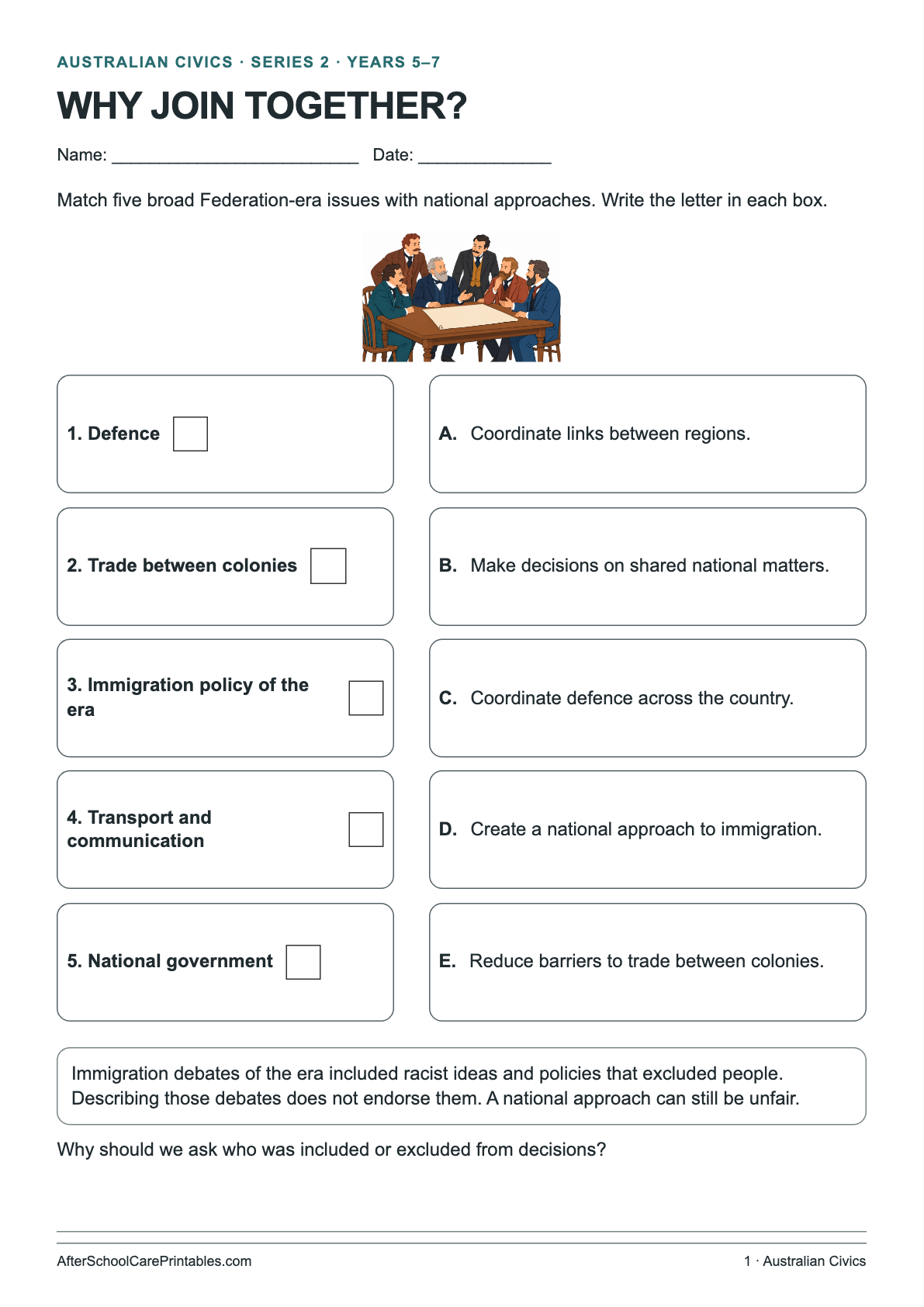 Why Federate? printer-friendly first student page
