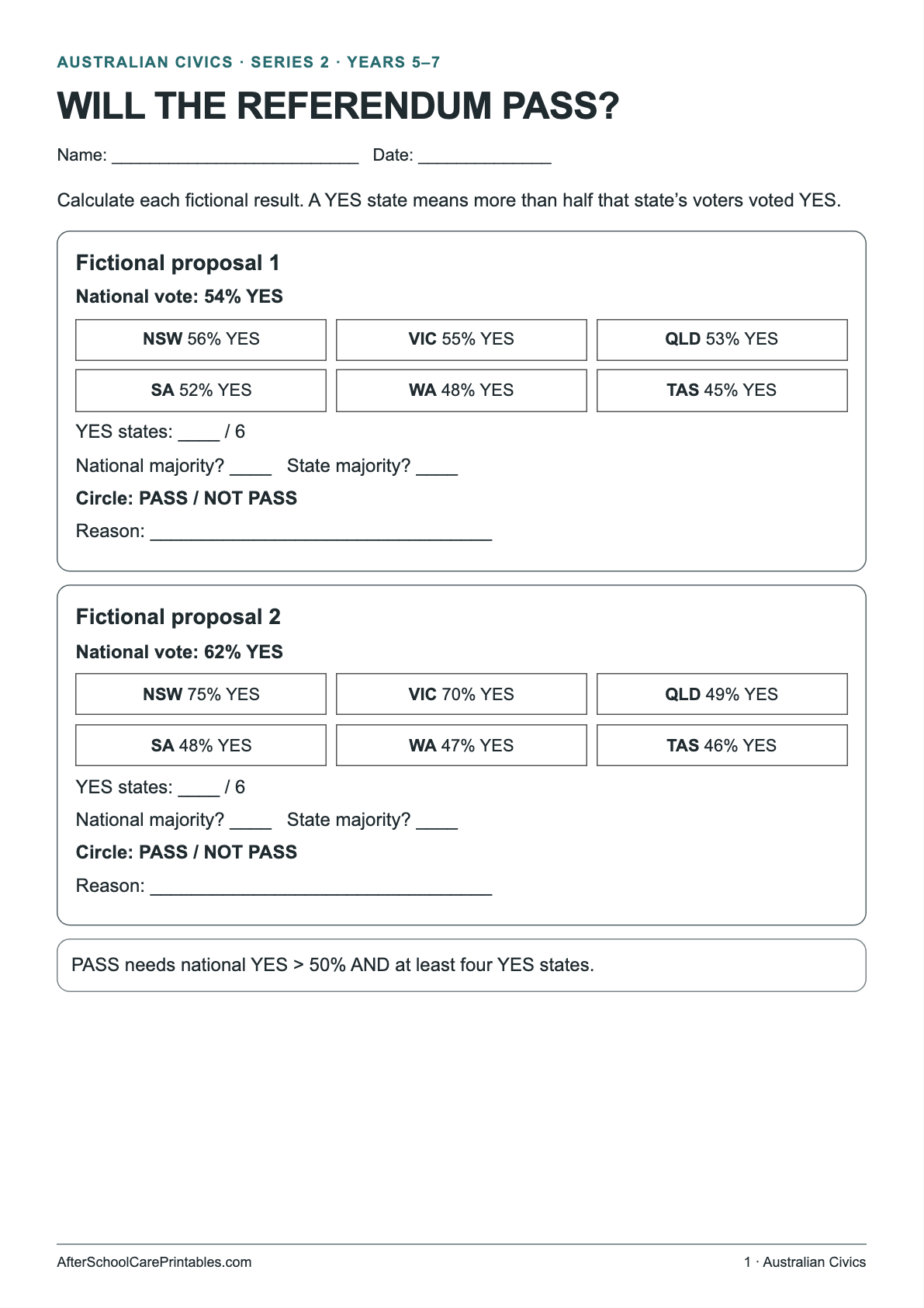 Will the Referendum Pass? printer-friendly first student page