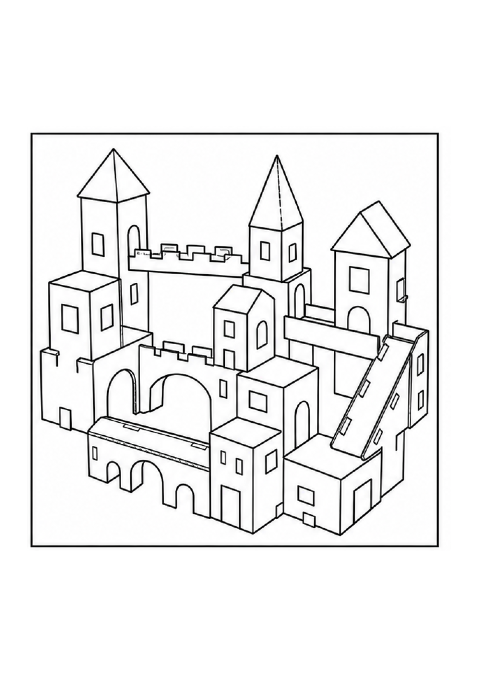 Cardboard Engineering Colouring Pack page 2 preview