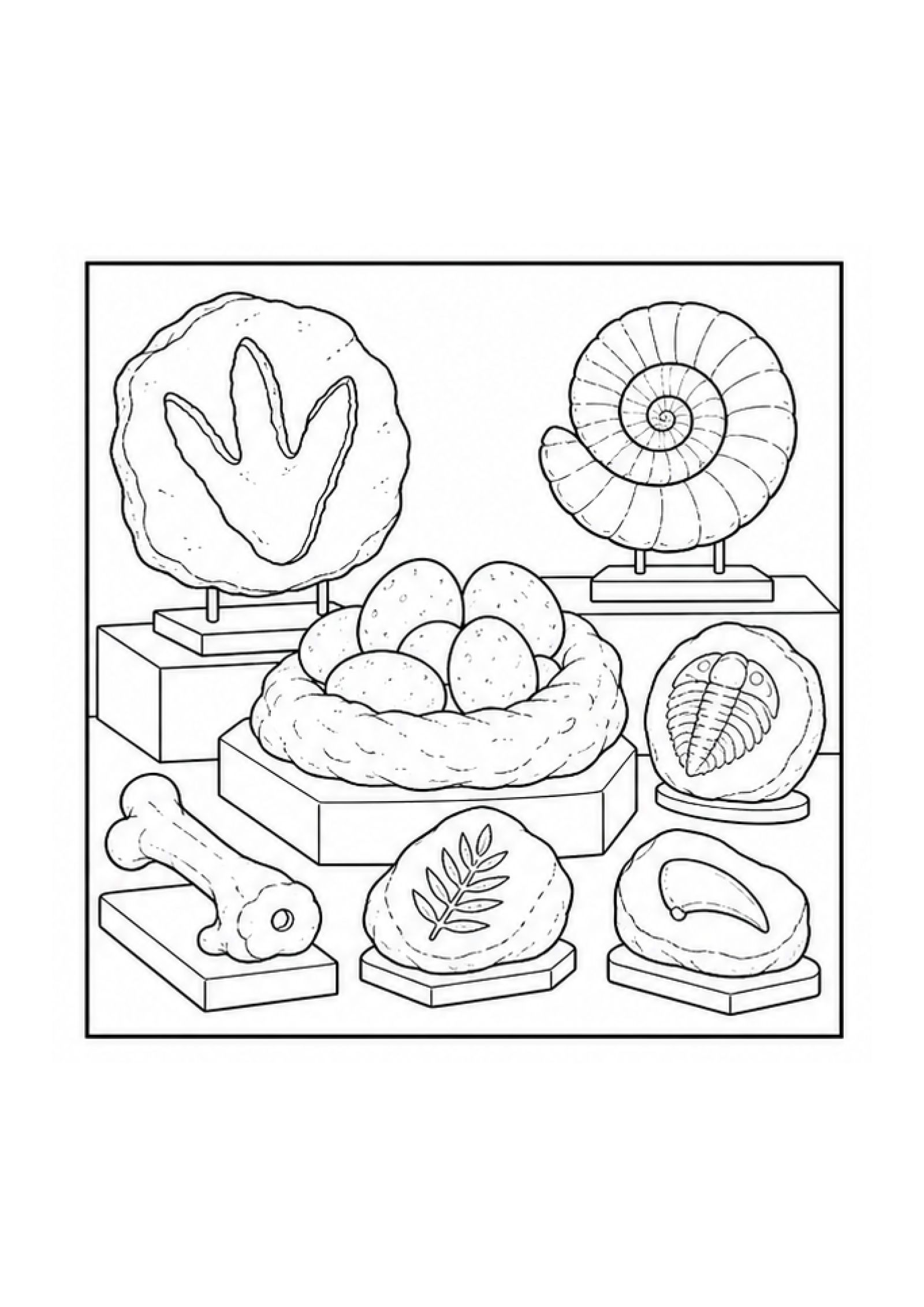 Dino Dig Colouring Pack page 2 preview