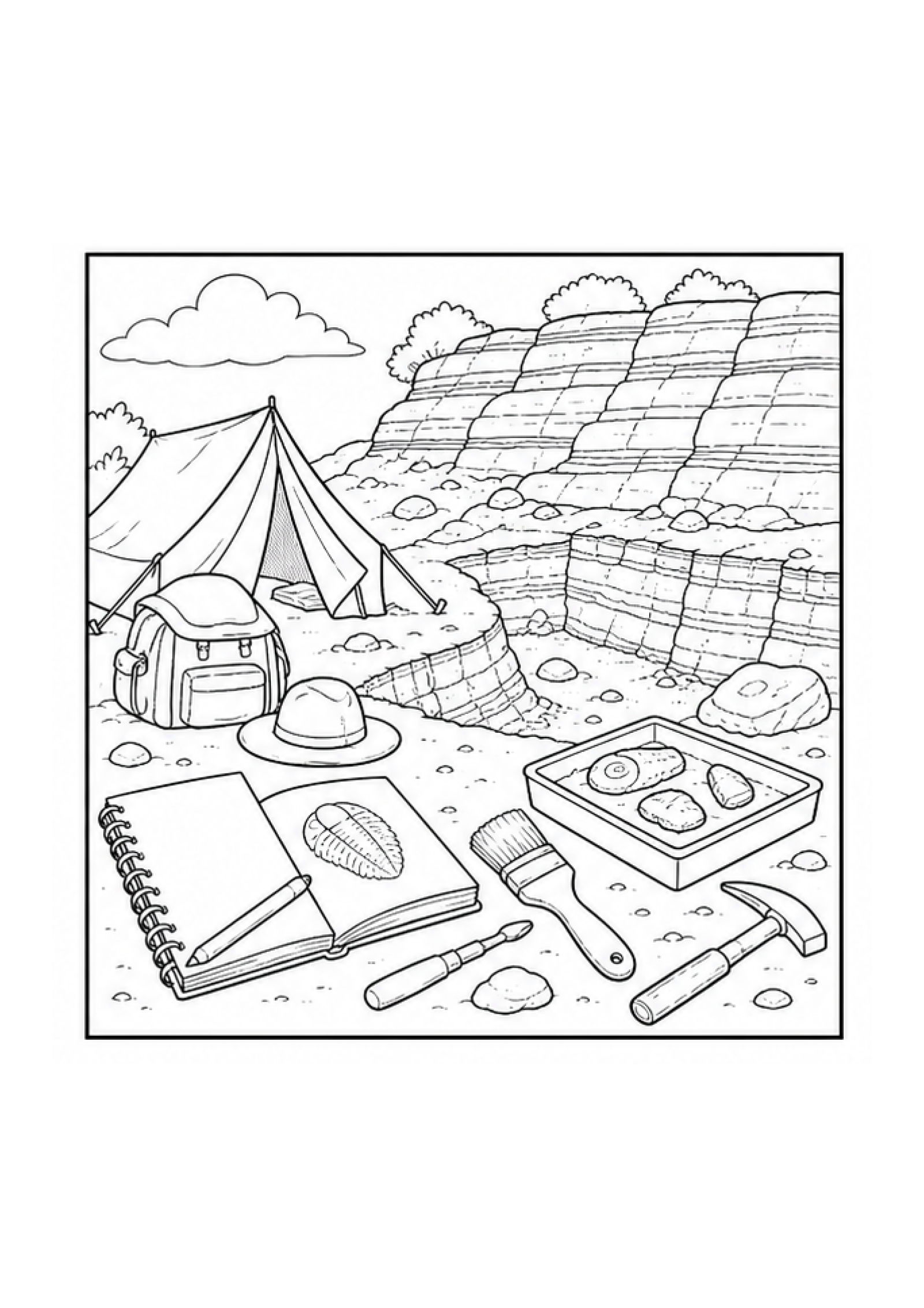 Dino Dig Colouring Pack page 4 preview