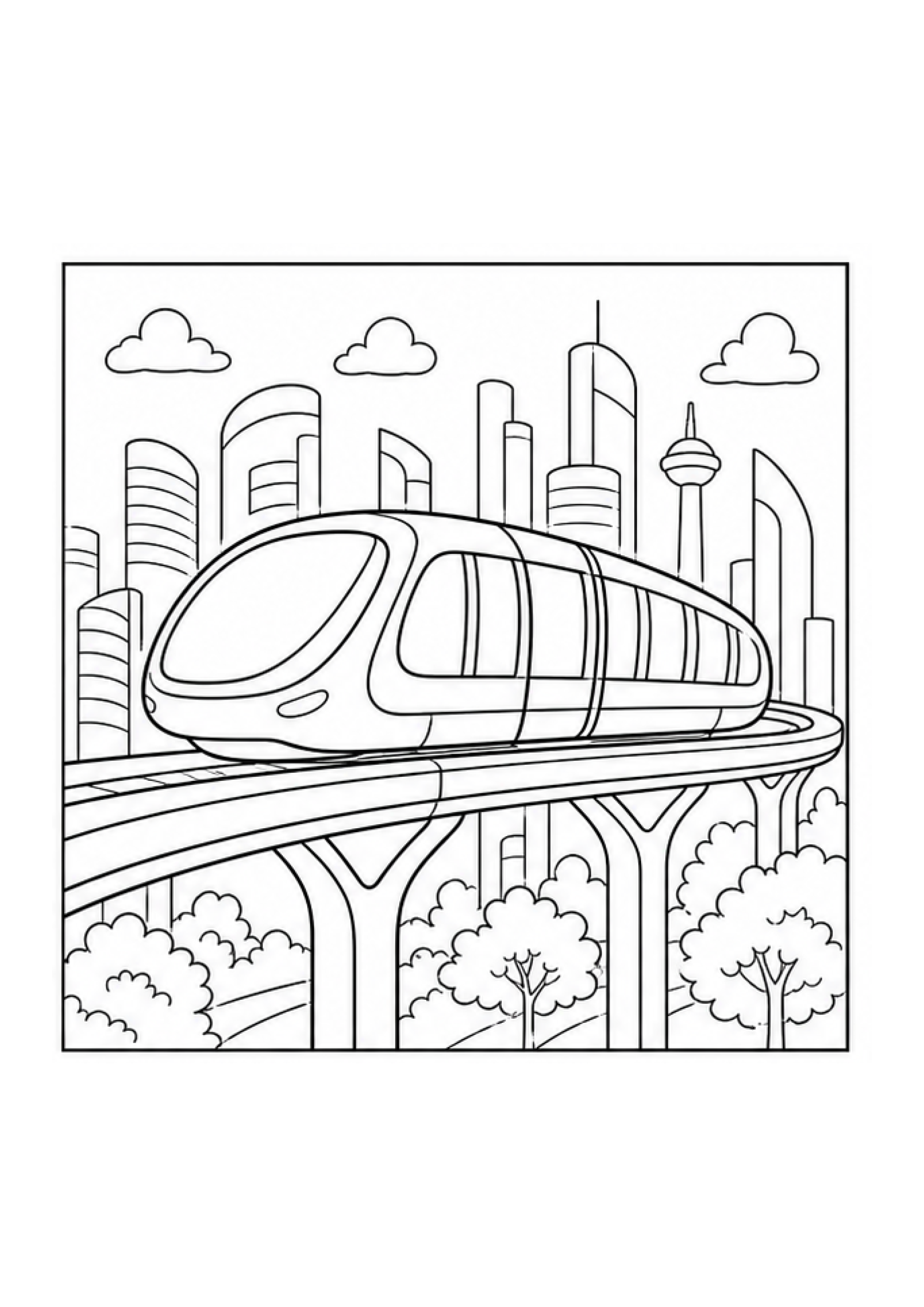Future City Colouring Pack page 2 preview