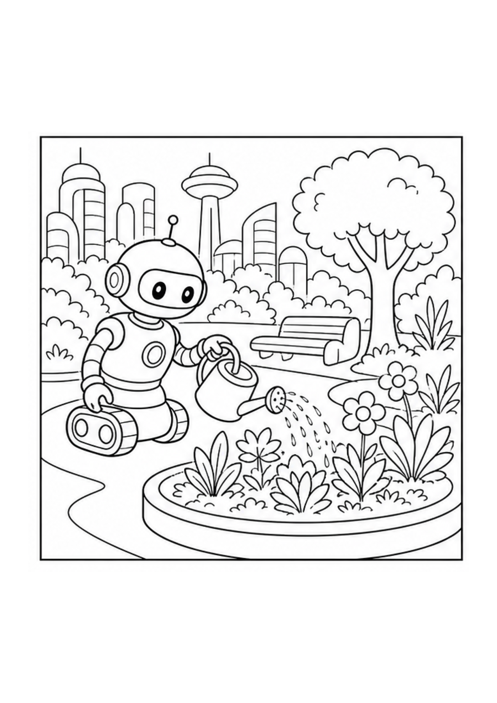 Future City Colouring Pack page 3 preview