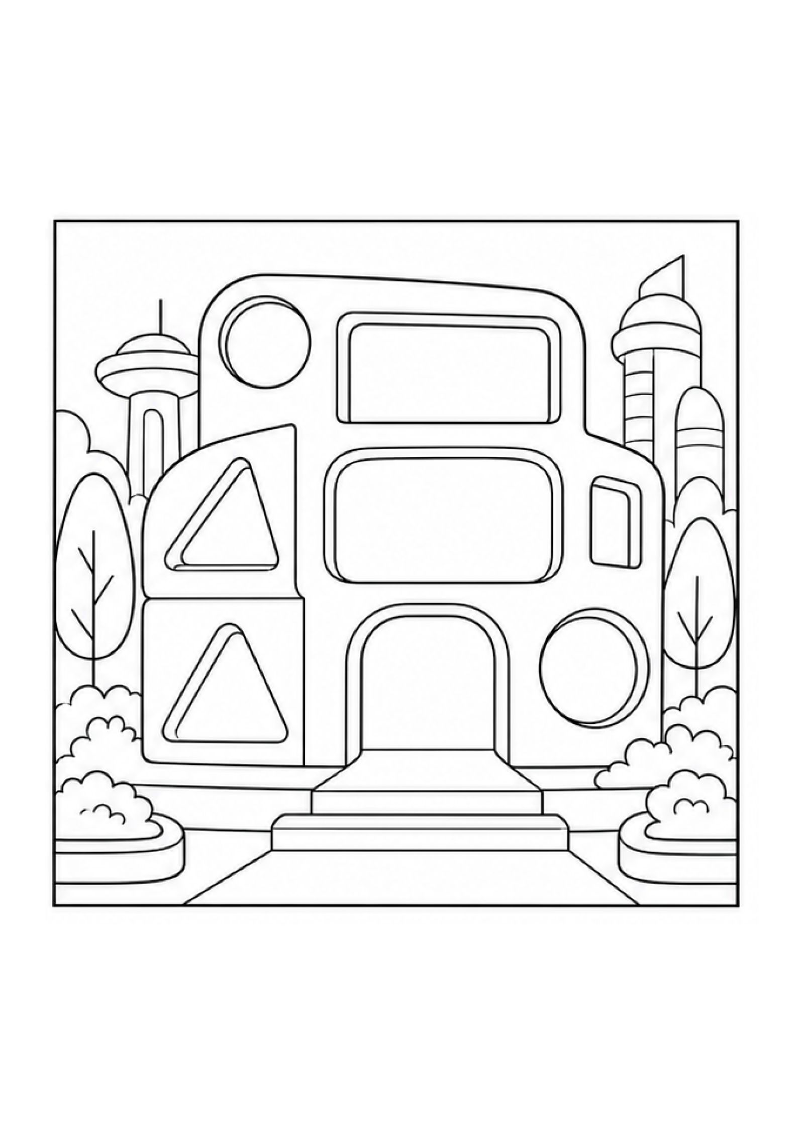 Future City Colouring Pack page 4 preview