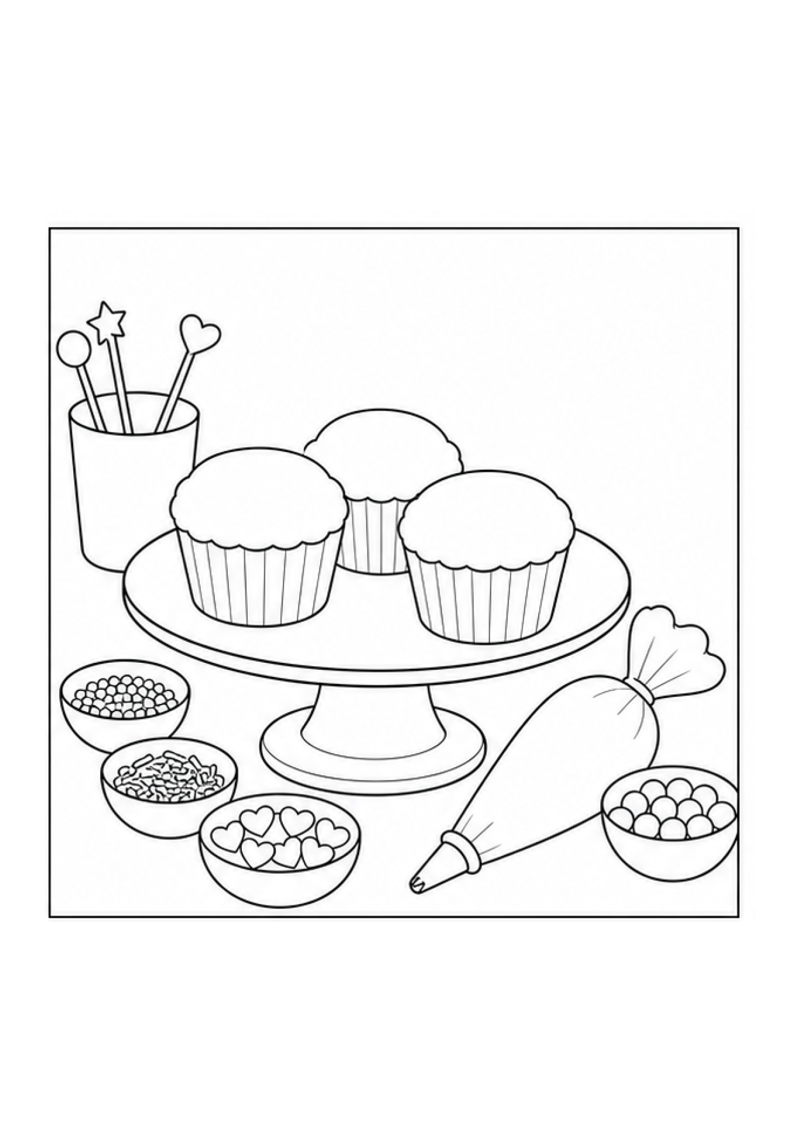 Mini Café Colouring Pack page 2 preview