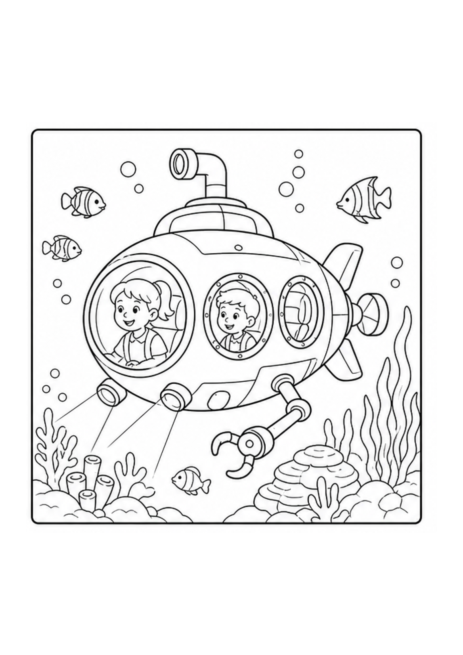 Ocean Discovery Colouring Pack page 2 preview