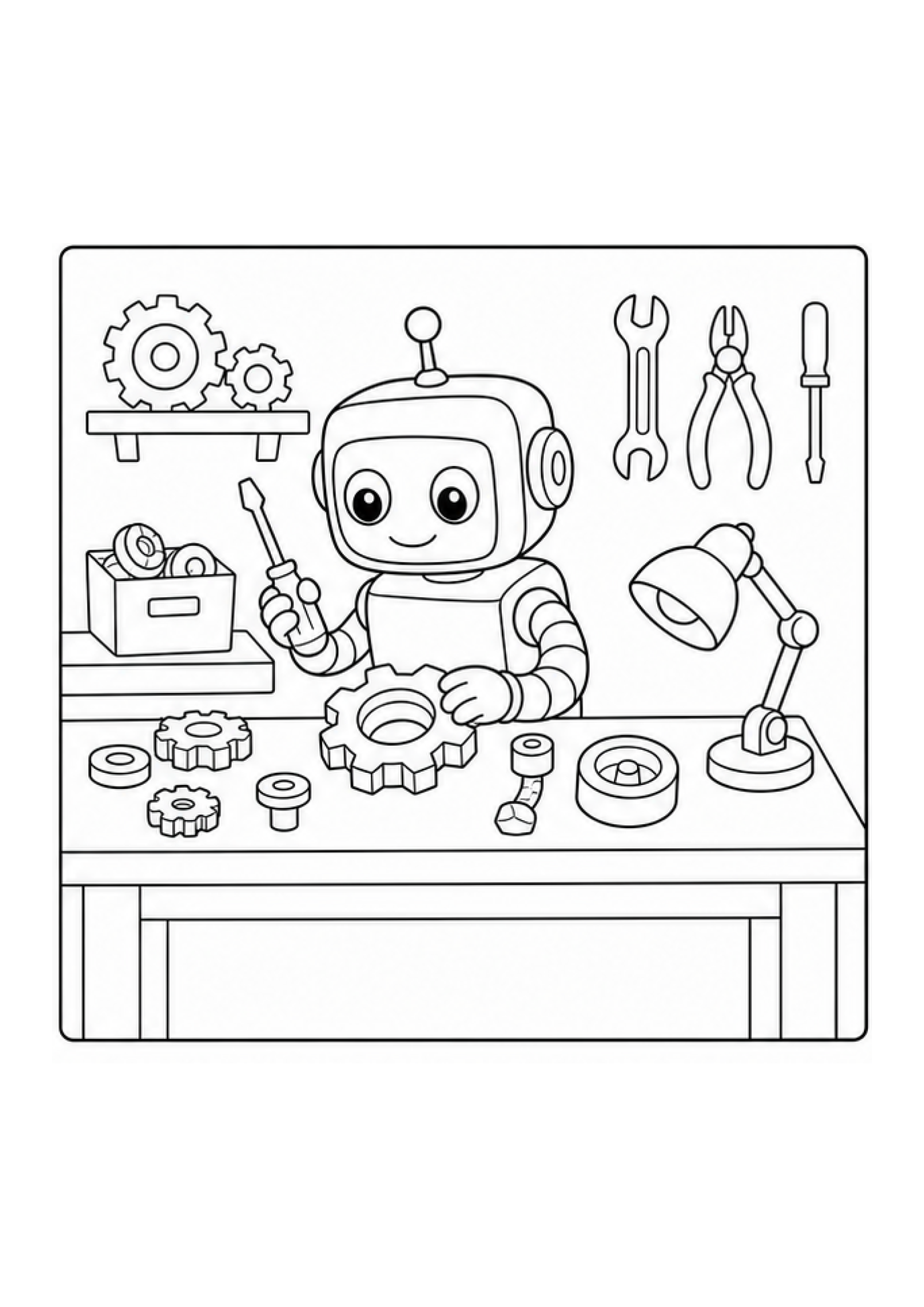 Robot Rescue Colouring Pack page 2 preview