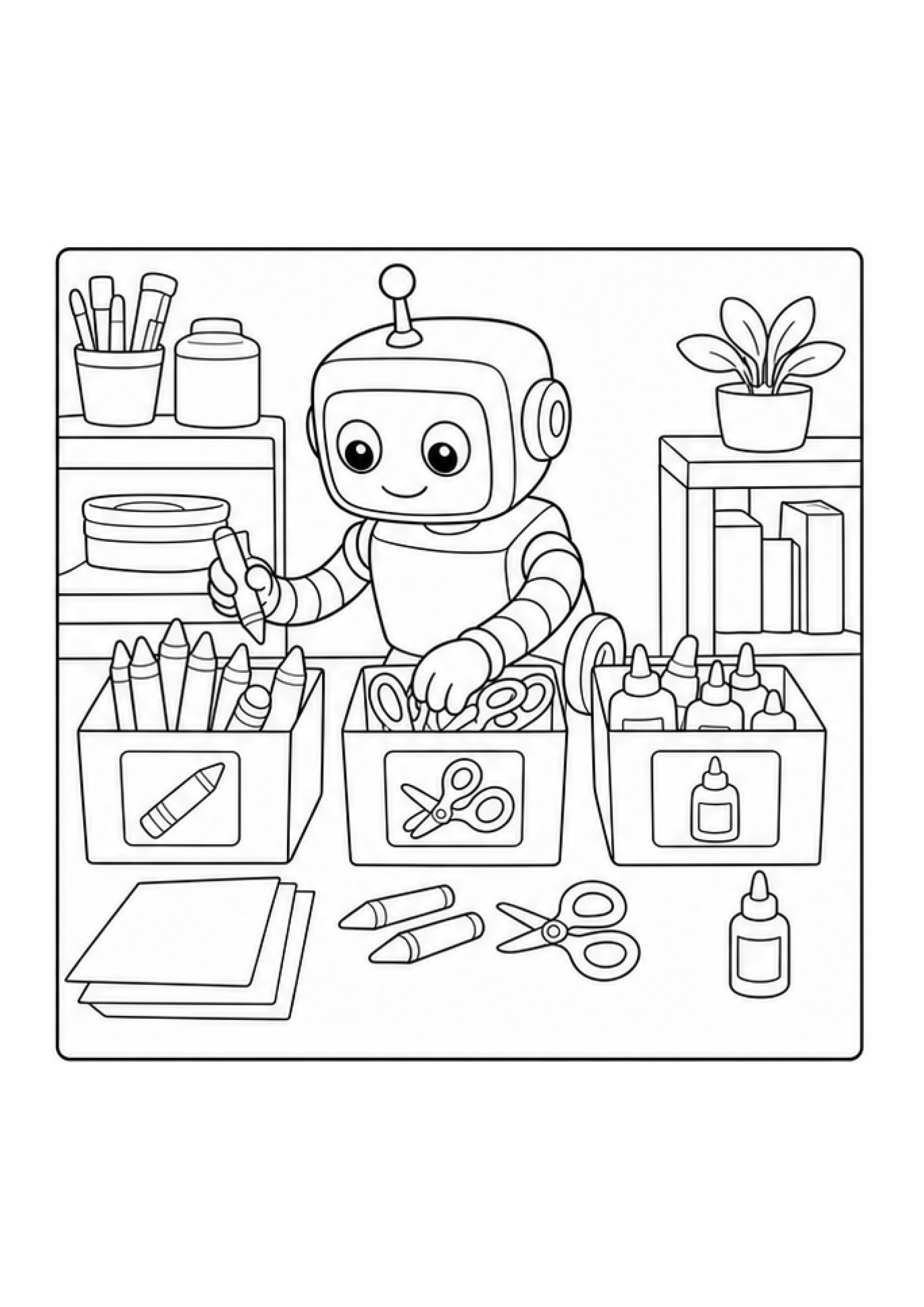 Robot Rescue Colouring Pack page 3 preview