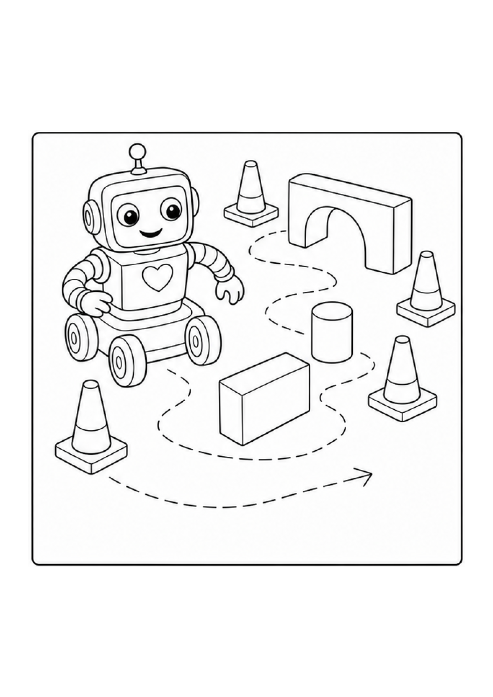 Robot Rescue Colouring Pack page 4 preview