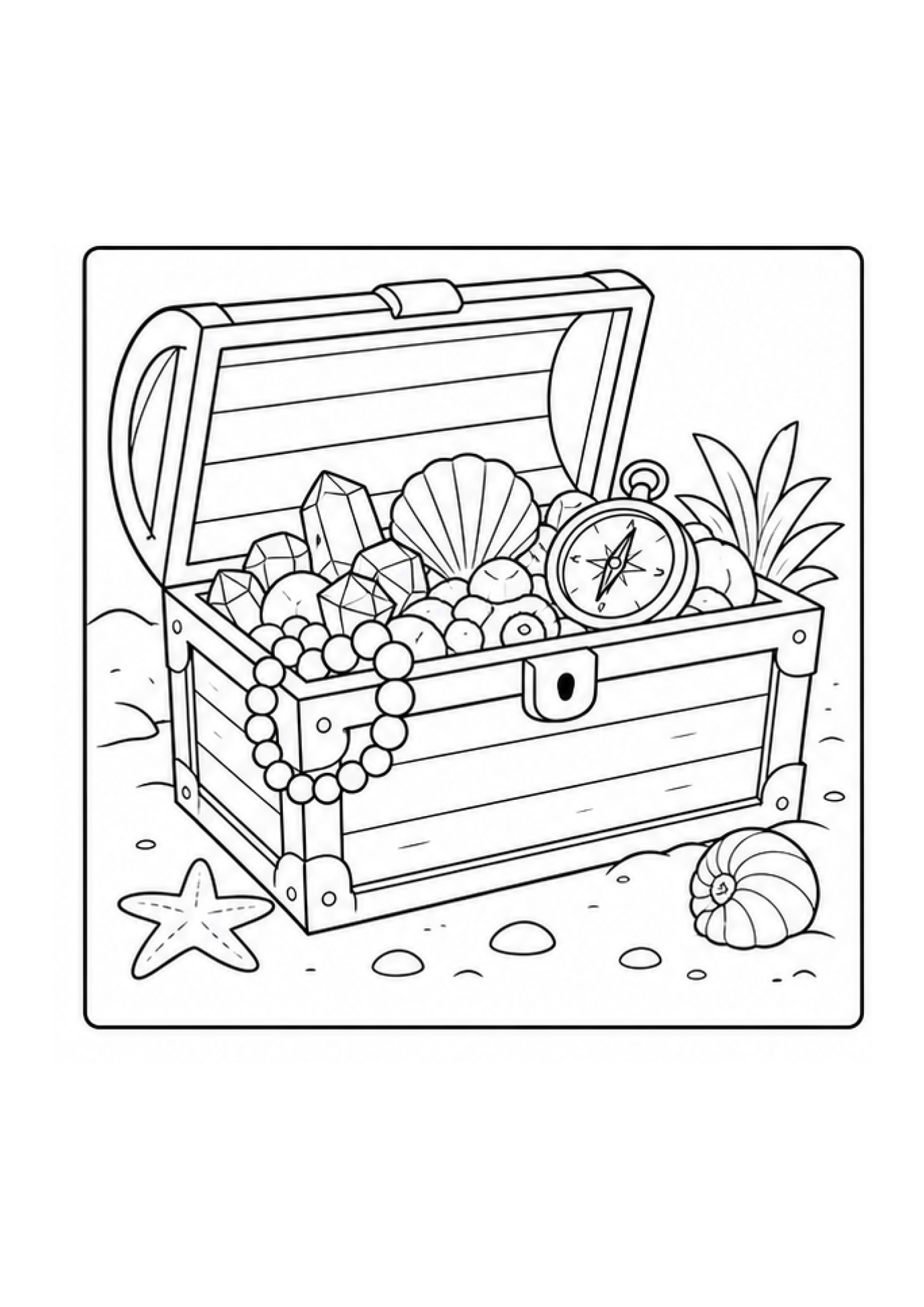 Treasure Hunters Colouring Pack page 3 preview