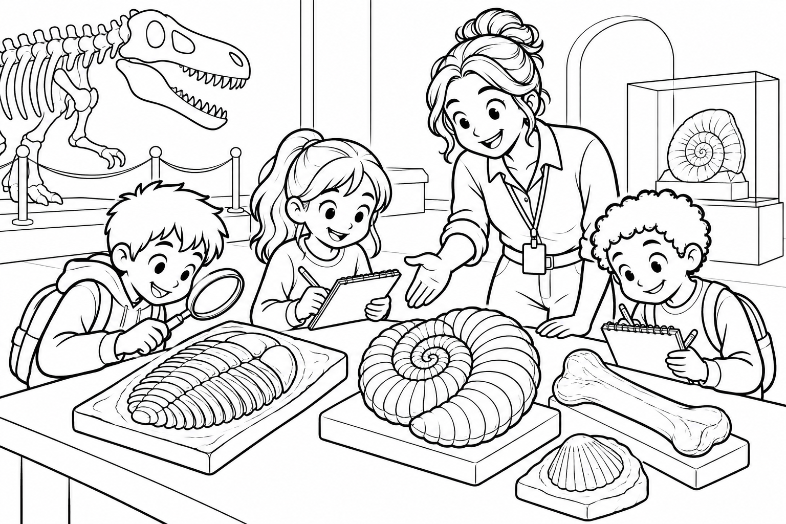 Original Dinosaur Day colouring scene