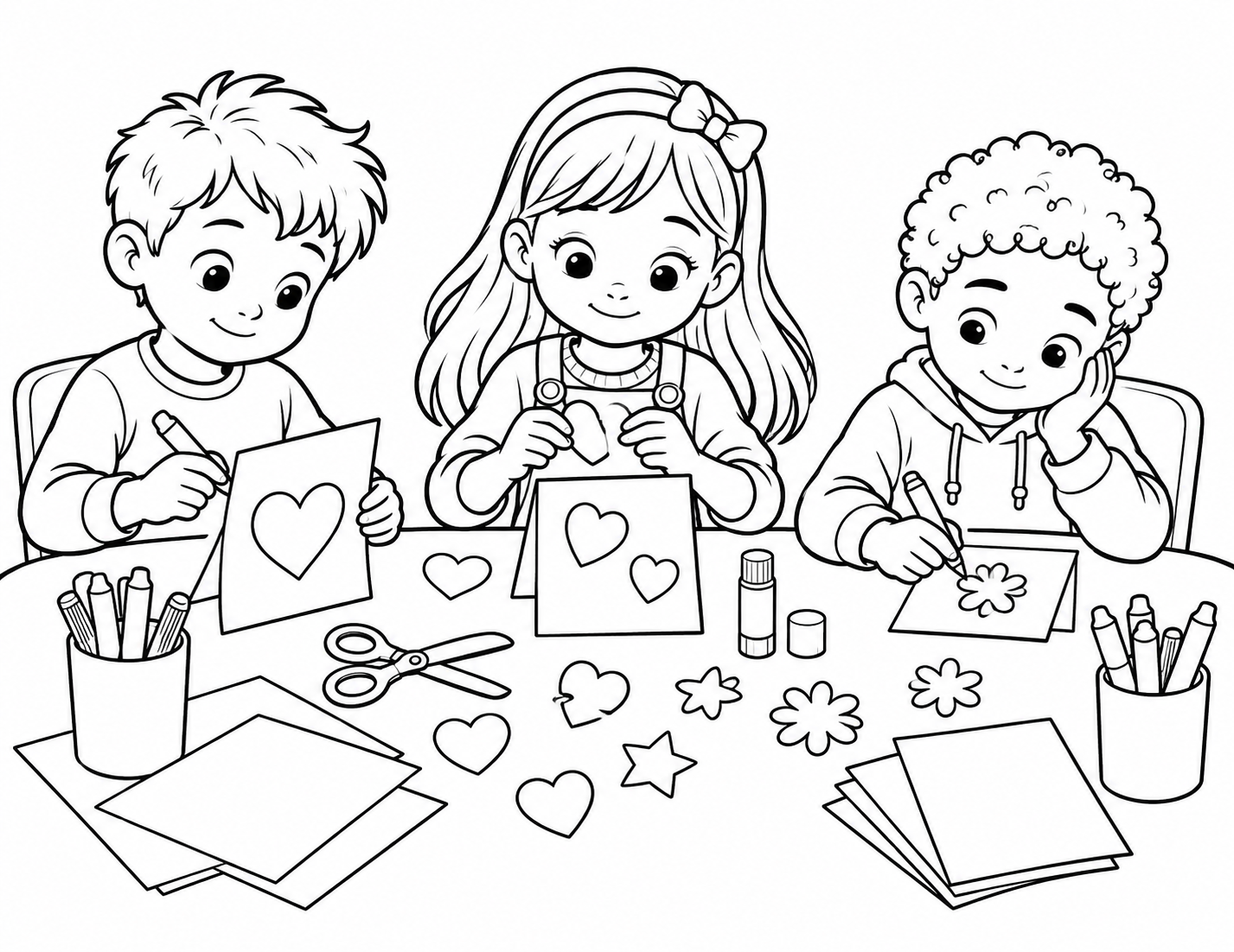 Original Smile Day colouring scene