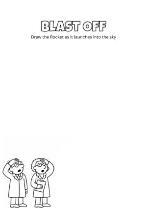 Blast Off Drawing Activity for Kids – Free Printable