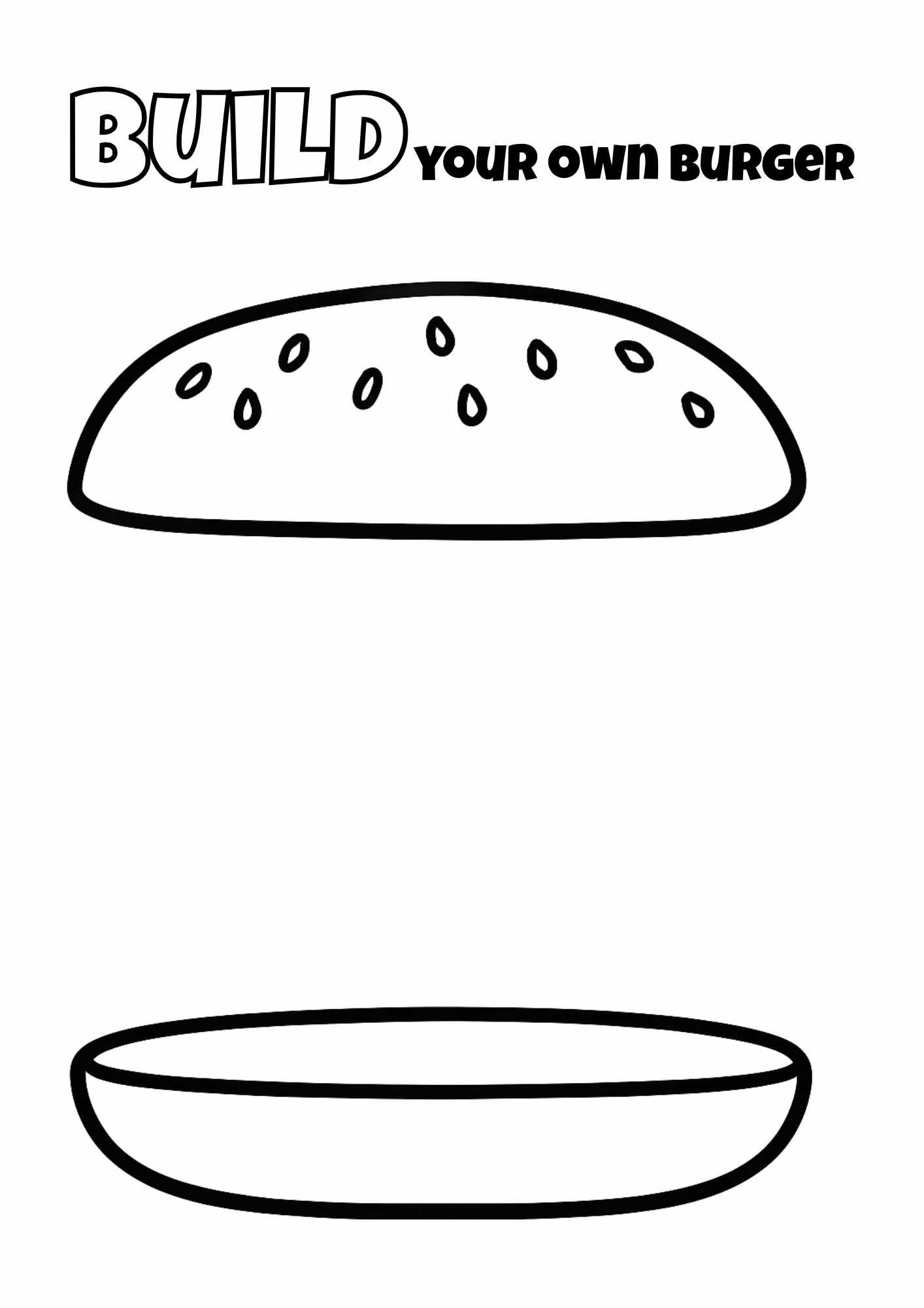 Build Your Own Burger Imagination Drawing Activity