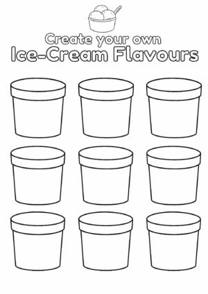 Create Your Own Ice-Cream Flavours Worksheet for Kids