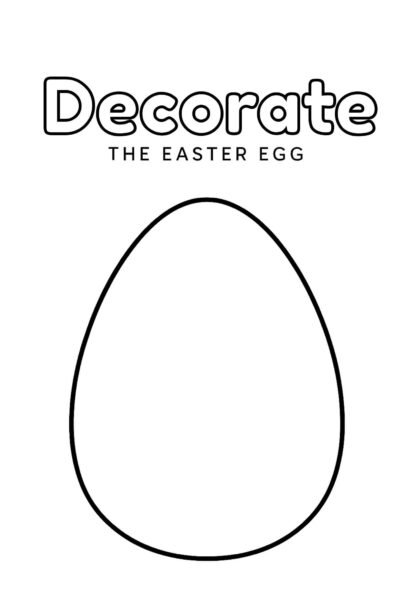 Decorate the Easter Egg Worksheet – Free Easter Egg Coloring Printable