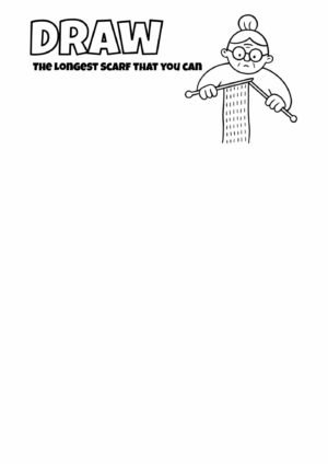 Draw the Longest Scarf – Free Imagination Drawing