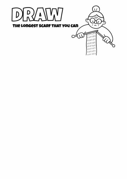 Draw the Longest Scarf – Free Imagination Drawing