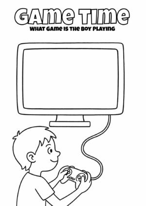 What Game Is the Boy Playing? – Drawing Prompt for Kids