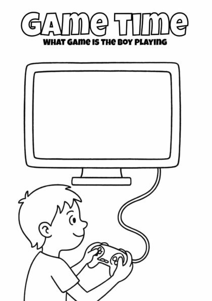 What Game Is the Boy Playing? – Drawing Prompt for Kids