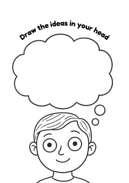 Draw the Ideas in Your Head Worksheet – Creative Thinking Activity