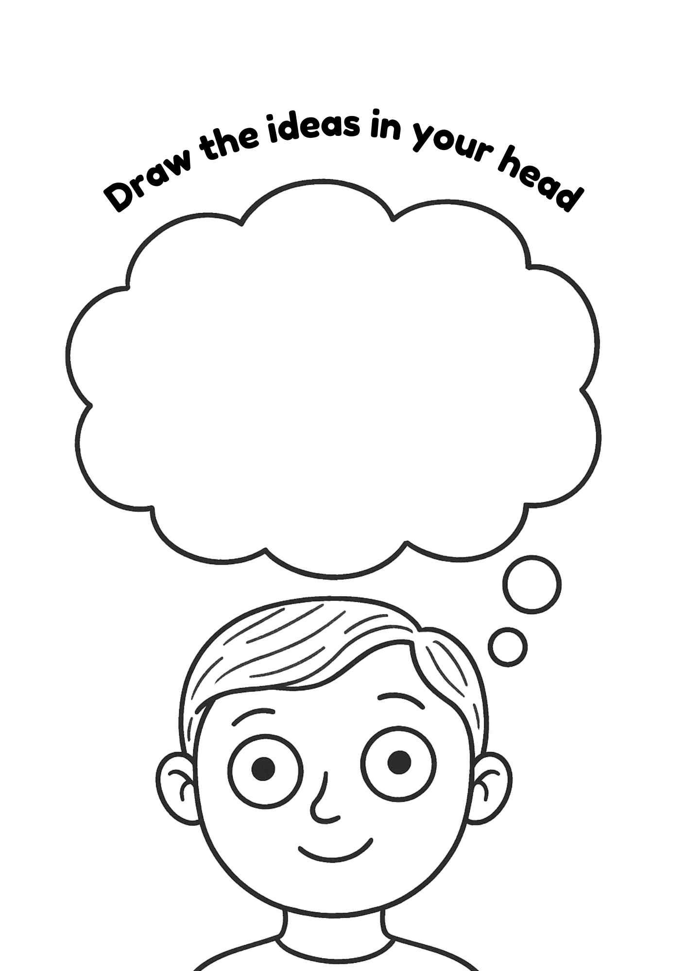 Draw the Ideas in Your Head Worksheet – Creative Thinking Activity