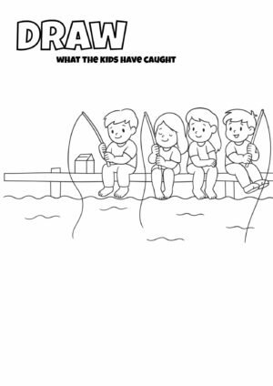 Draw What the Kids Caught – Fun Fishing Drawing Prompt