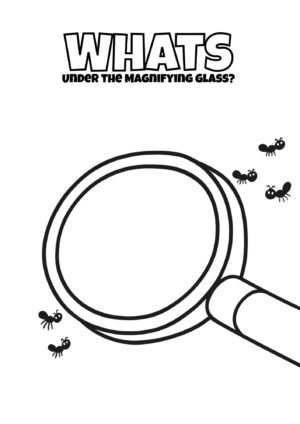 What’s Under the Magnifying Glass? – Kids Drawing Worksheet