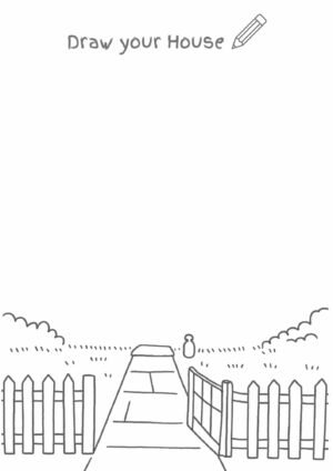 Draw Your House Worksheet – Creative Printable for Kids