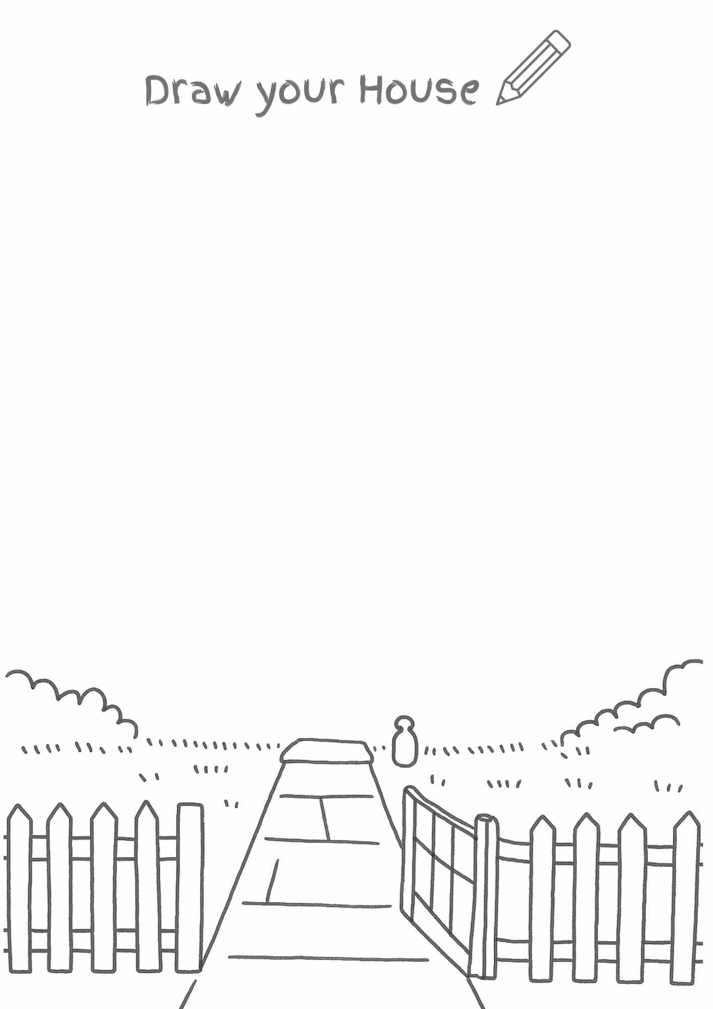 Draw Your House Worksheet – Creative Printable for Kids