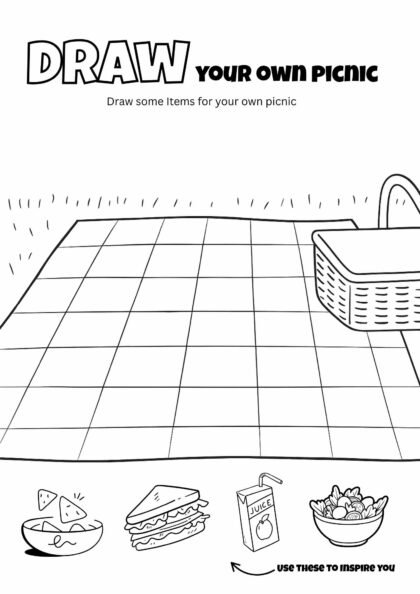 Draw Your Own Picnic Printable – Kids Activity
