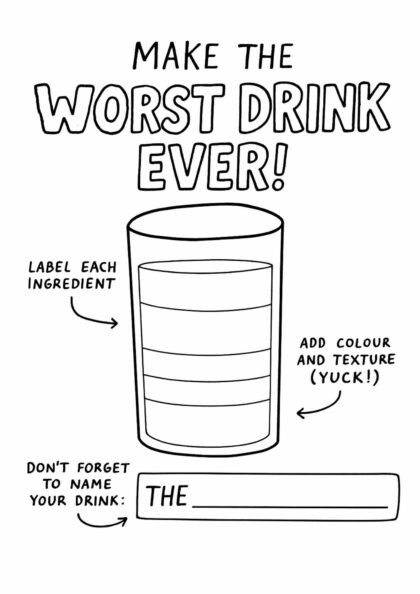 Make the Worst Drink EVER Printable Worksheet – Creative Activity