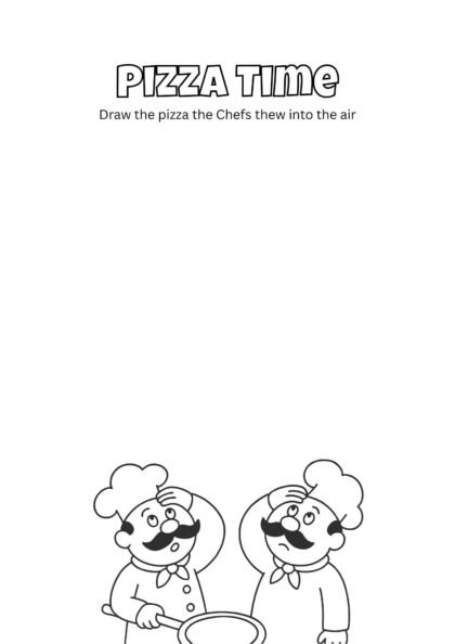 Pizza Time Imagination Drawing Activity – Free Printable for Kids