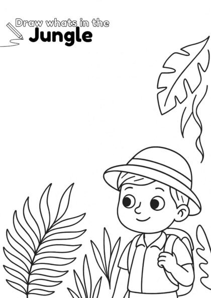 What’s in the Jungle Worksheet – Jungle Drawing Activity