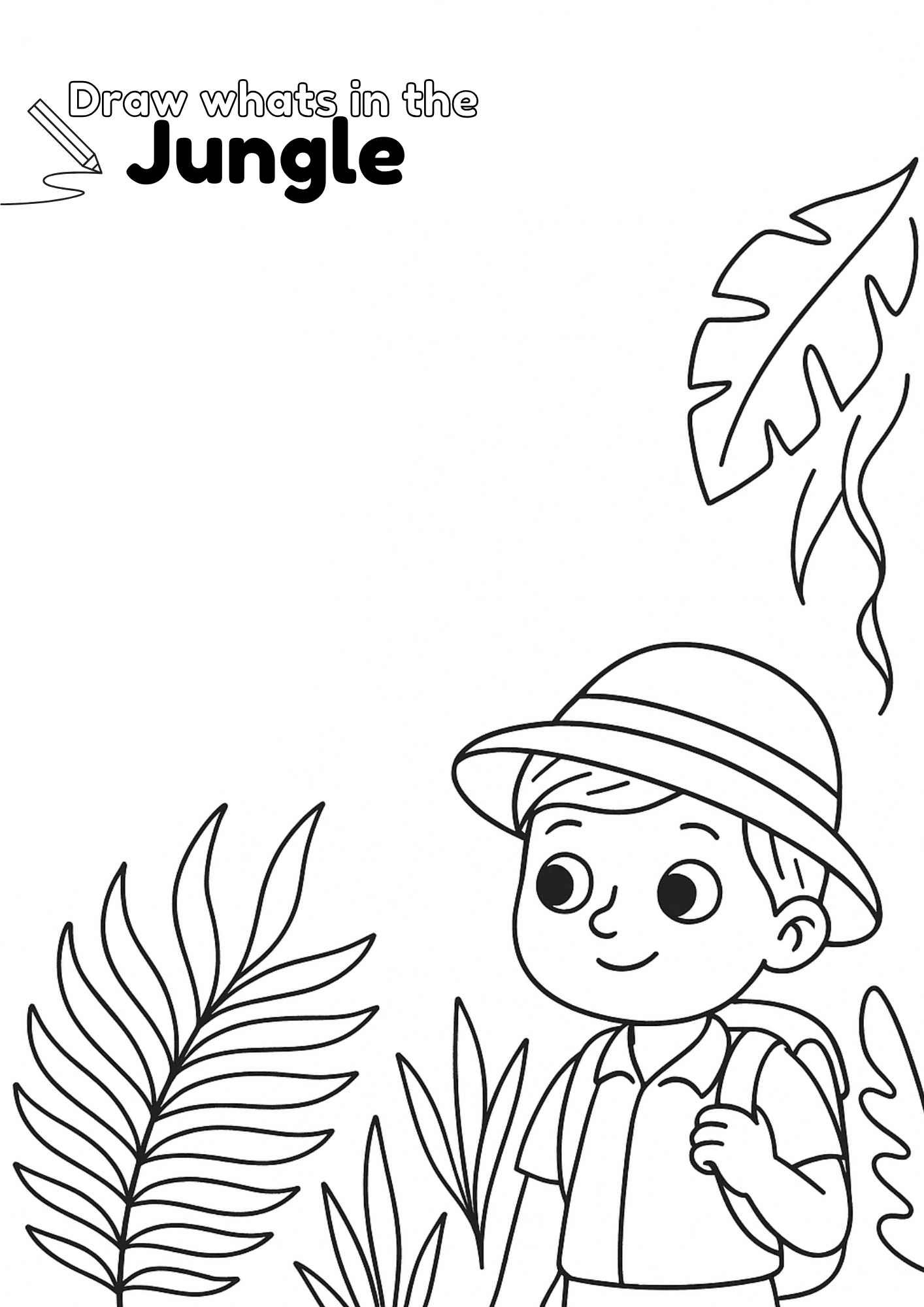 What’s in the Jungle Worksheet – Jungle Drawing Activity