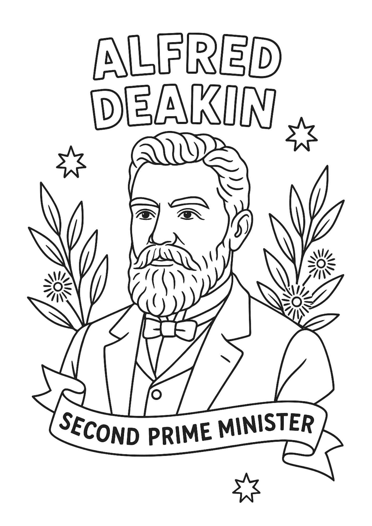 Free Australian Prime Ministers Colouring Pages - Image 5