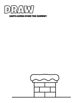 Draw Santa Going Down the Chimney – A Festive Drawing Worksheet for Kids