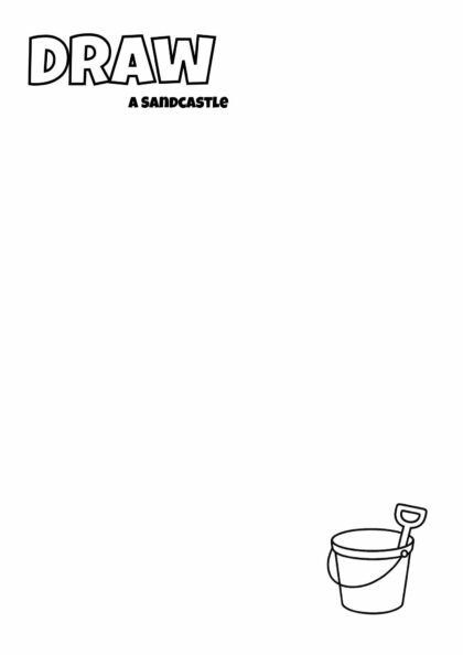 Draw a Sandcastle Creative Drawing Activity for Kids