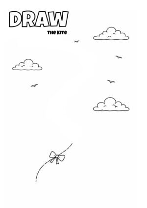 Draw the Kite – Fun Sky Drawing Worksheet for Kids