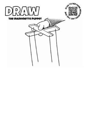 Draw the Marionette Puppet – Creative Art Worksheet for Kids